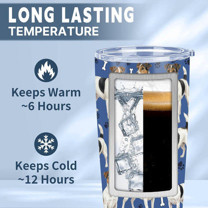 Beagle Gifts for Women Men, 40oz Stainless Steel Insulated Tumbler Travel Cup Mug, Funny and Unique Beagle Gifts for Dog Lover - Colors B