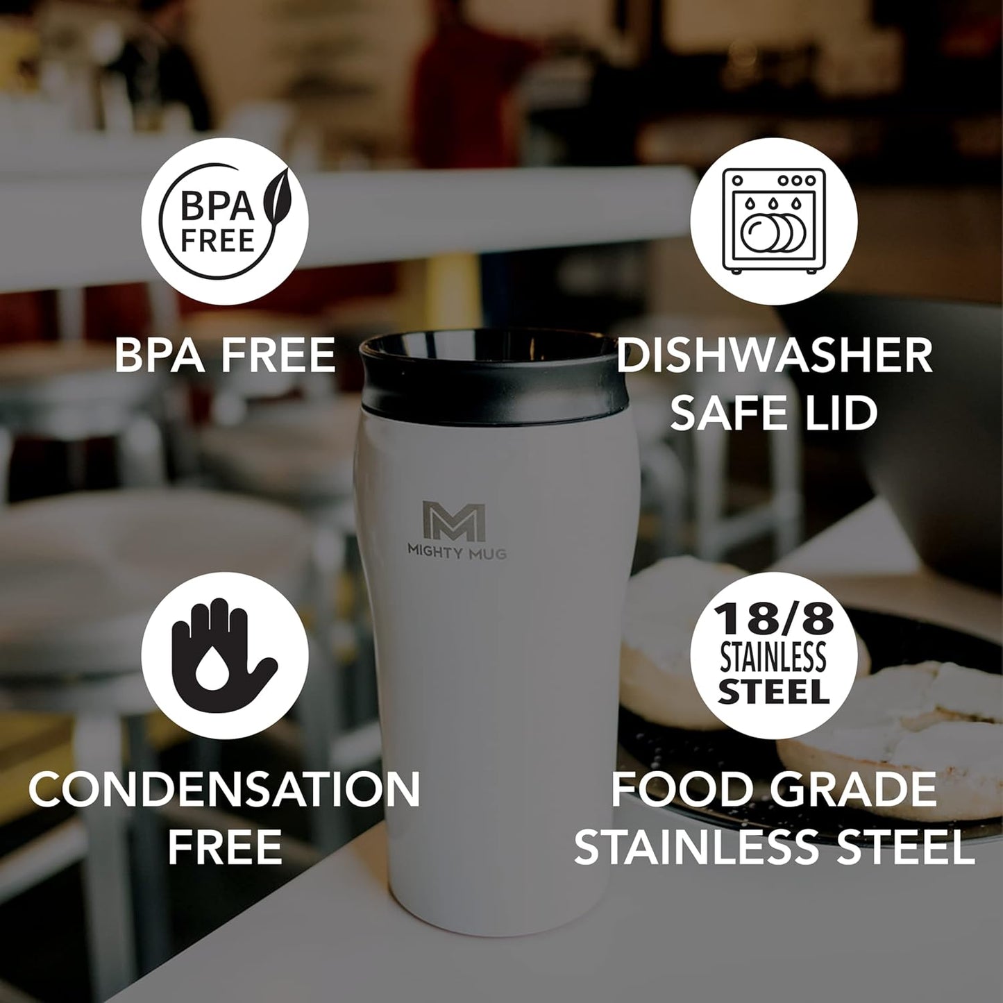 Mighty Mug | The Untippable Mug | Grips When Hit, Lifts for Sips | Insulated Stainless Steel Tumbler | Cupholder Friendly | Gifts for Women Men All | Leakproof | 6 Hour Hot / 24 Cold | 16oz | Teal