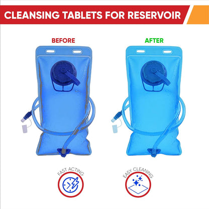 CleanHike Hydration Bladder Cleaning Tablets, 36 Count - Hydration Pack & Water Reservoir Cleaner Tablets, Individually Wrapped Effervescent Tabs, Removes Stains & Odors, Mint Scent, Travel Ready