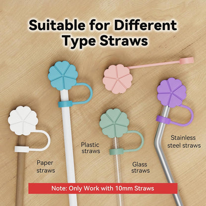 Silicone Straw Holder Self-Adhesive Straw Dispenser with 6 Slots Reusable Drinking Straw Storage Organizer Kitchen Accessories Container for Cabinet Fridge Cupboard Door (Blue)