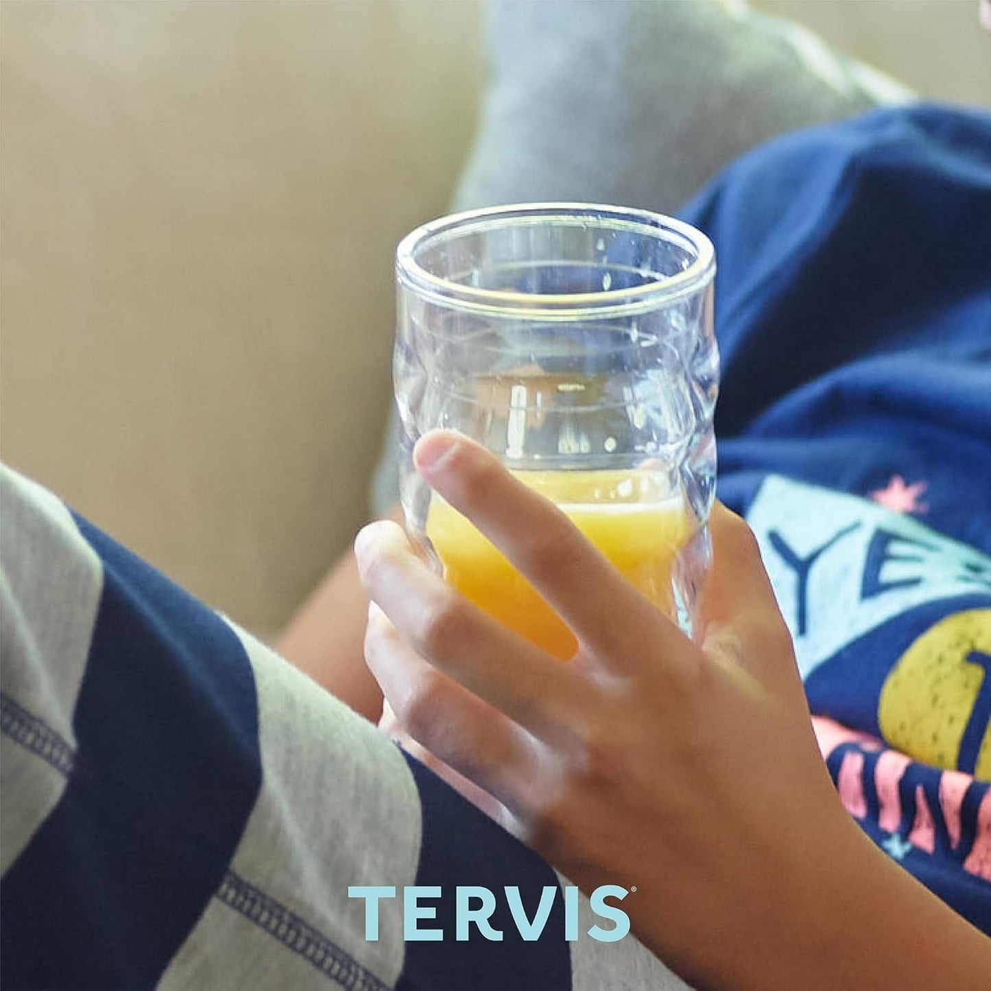 Tervis Clear & Colorful Tabletop Made in USA Double Walled Insulated Tumbler Travel Cup Keeps Drinks Cold & Hot, 16oz Mug, Clear