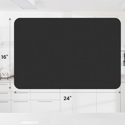 WISELIFE Dish Drying Mat Super Absorbent Drying Mat Large Dish Drying Mats for Kitchen Counter Easy Clean Dish Mat Kitchen Drying Mat15"x 18" Stylish Grey