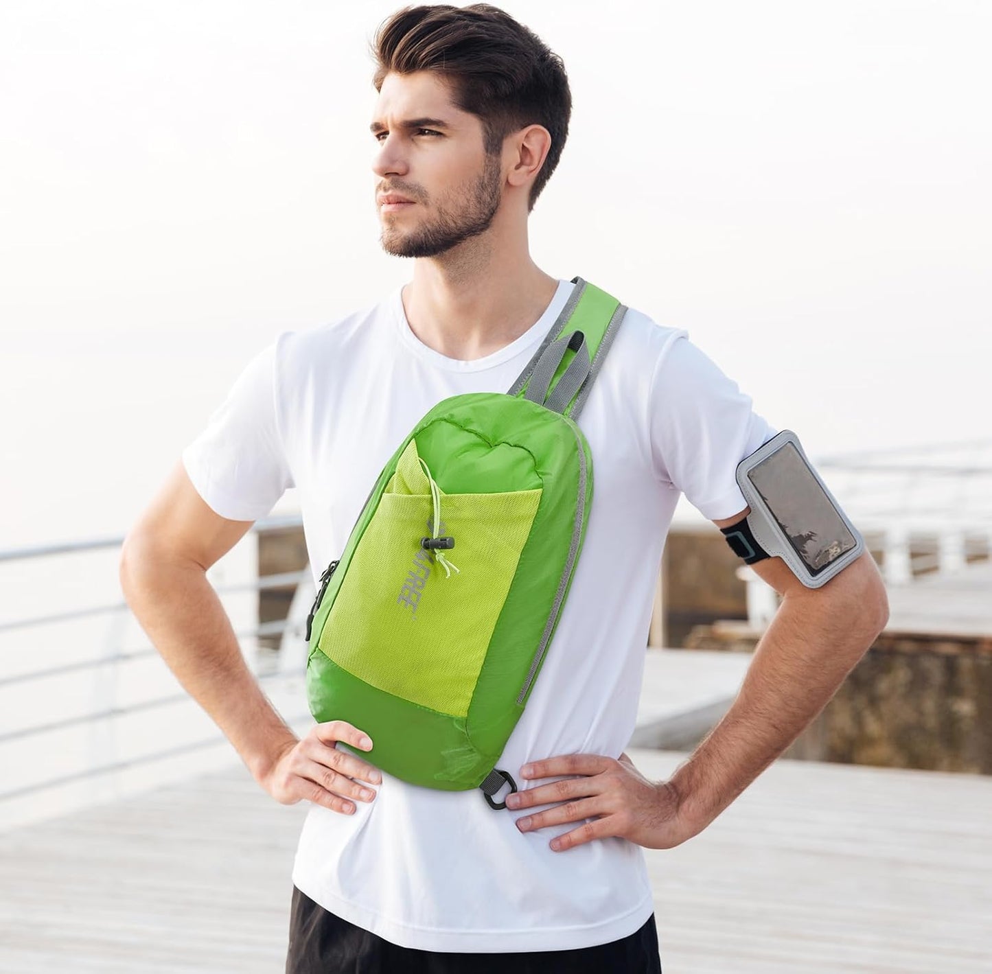 G4Free Sling Bag RFID Blocking Lightweight Crossbody Backpack Chest Shoulder Bag for Travel Sports Running