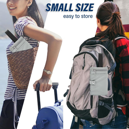 Luggage Cup Holder for Suitcases, Portable Foldable Travel Cup Holder with Handle and Hook, Luggage Drink Holder for Two Coffee Cups,Gift for Flight Attendants