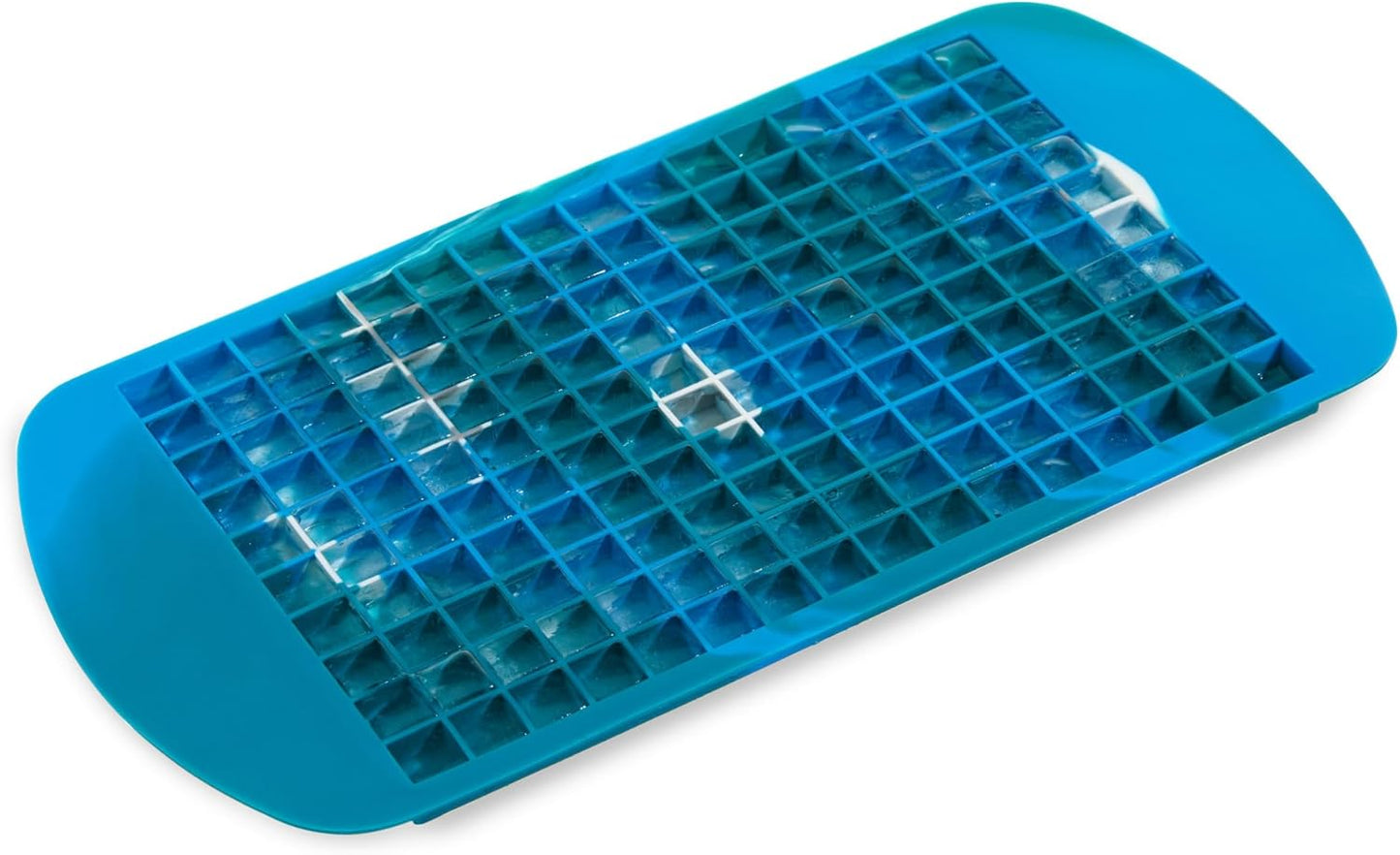 Host Ice Cube Tray, Makes Four 5-Inch Long Cubes, Durable Silicone Trays with Easy Release Design, Perfect for Water Bottles and Highball Glasses, Home Bar Accessories, Set of 1, Marble