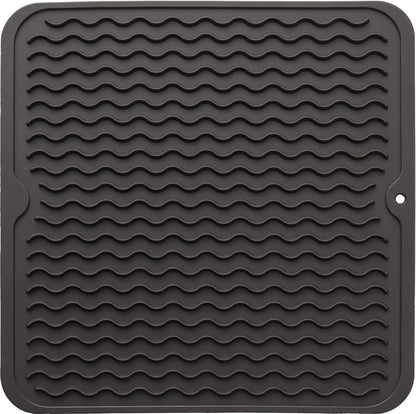 MicoYang Silicone Dish Drying Mat for Multiple Usage,Easy clean,Eco-friendly,Heat-resistant Silicone Mat for Kitchen Counter,Sink,Bar,Bottle,or Cup Green M 17 inches x 6 inches