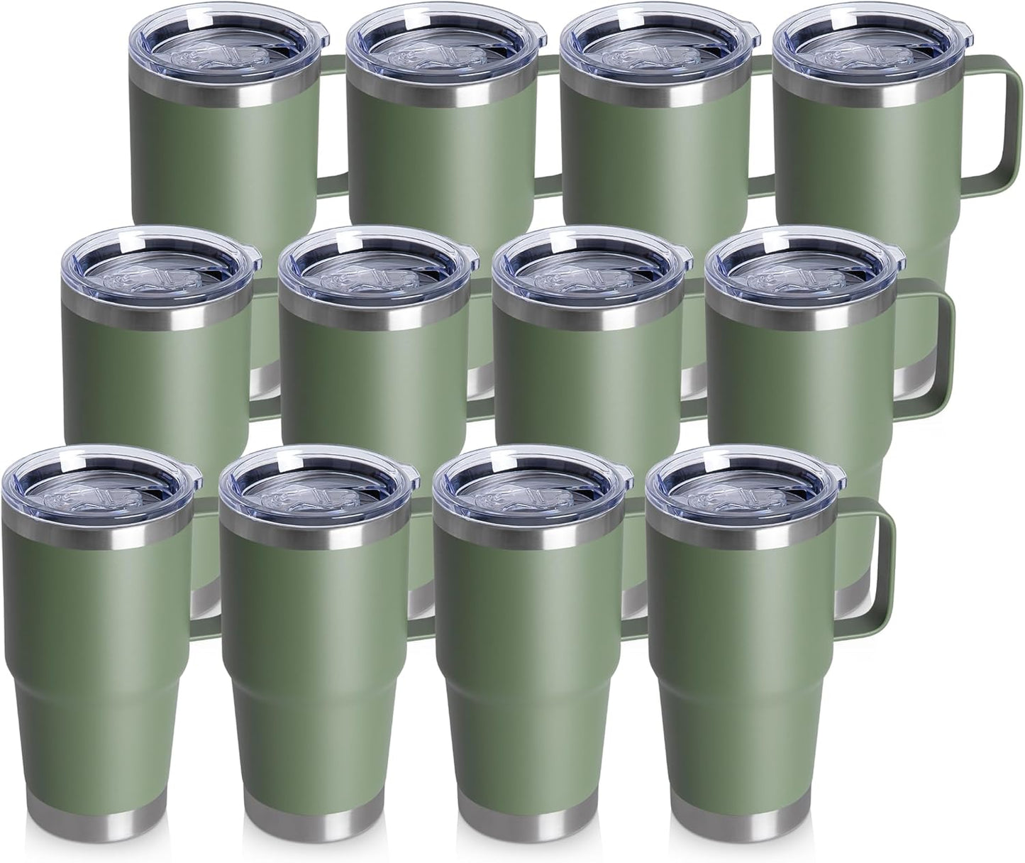 HASLE OUTFITTERS 20oz Tumbler with Handle & Lid, Insulated Stainless Steel Travel Mug, Leakproof Cup for Coffee, BPA-Free Double-Wall Vacuum Tumblers for Hot/Cold Drinks, Commuter, Gym, Office, Blue