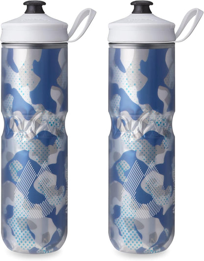 HydraPak | Polar Bottle - Polar Sport Insulated Water Bottle - BPA-Free, Sport & Bike Squeeze Bottle with Handle (Pulse Blue, 700ml / 24oz)