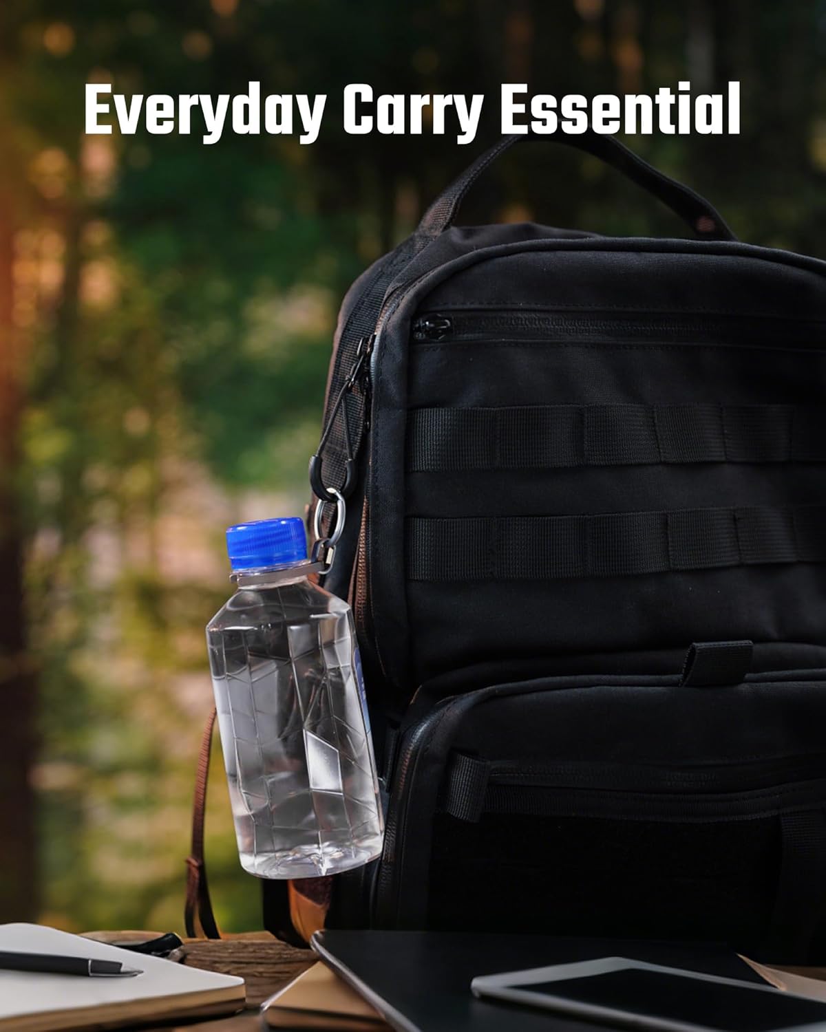 KeyUnityWater Bottle Clip, Lightweight EDC Water Bottle Holder for Hiking, Camping, and Everyday Carry