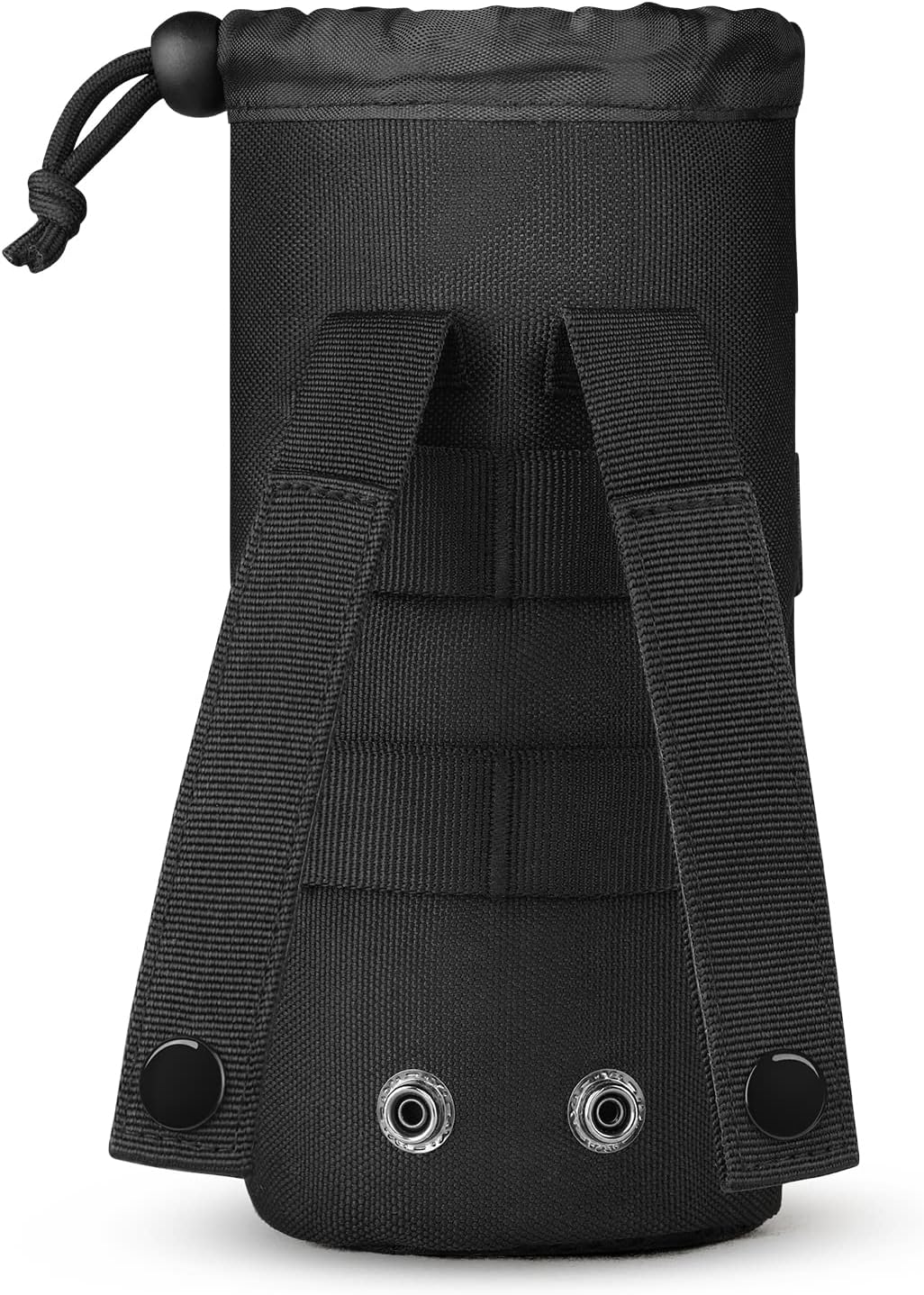 Gonex Tactical MOLLE Water Bottle Pouch, Drawstring Open Top & Mesh Bottom Travel Water Bottle Bag Hydration Carrier