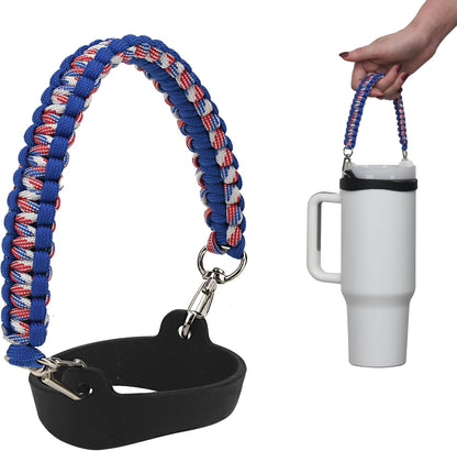 Wongeto Paracord Handle Strap for Stanley Cup - Heavy Duty Compatible with Stanley 40oz 30oz Tumbler, Stanley Cup Accessories