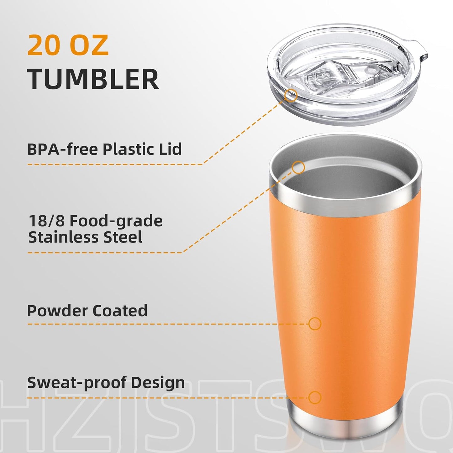 20 oz Tumbler with Lid Stainless Steel Insulated Tumblers Double Wall Vacuum Coffee Mug Powder Coated Tumbler Cups for Cold and Hot Drinks, Tropical Pink, 1 pack