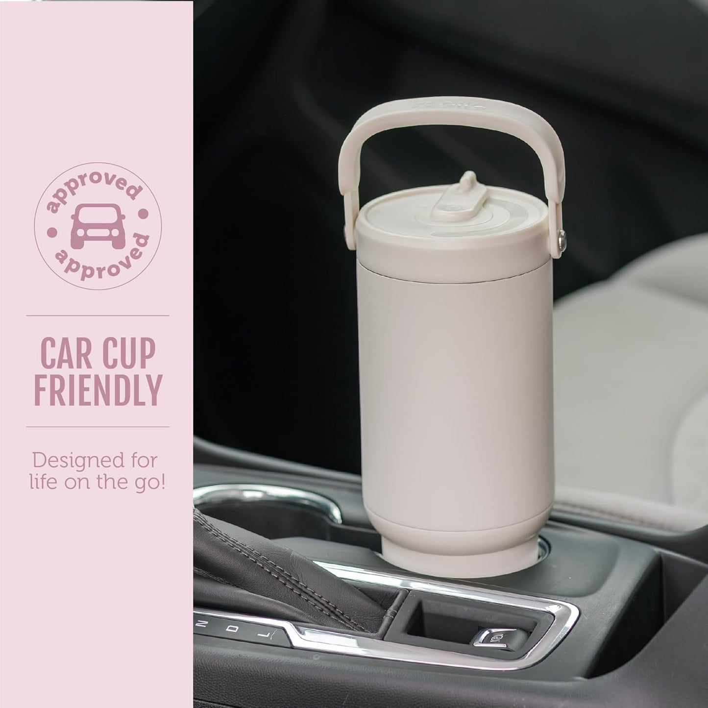 Ello Oasis Go+ 26oz Tumbler with Top Handle and Retracting Straw | Reusable Insulated Stainless Steel Cup, 100% Leakproof Water Bottle, 24 Hours Cold, Cup Holder Friendly For Travel | Wild Rasberry