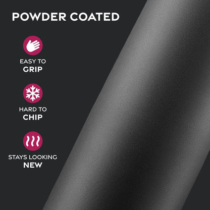 FineDine Water Bottle - Stainless Steel Insulated Water Bottle with Straw Lid, Flip Lid & Wide-Mouth Cap - Keeps Hot and Cold - 25 Oz / 739ml - Dreamy Purple