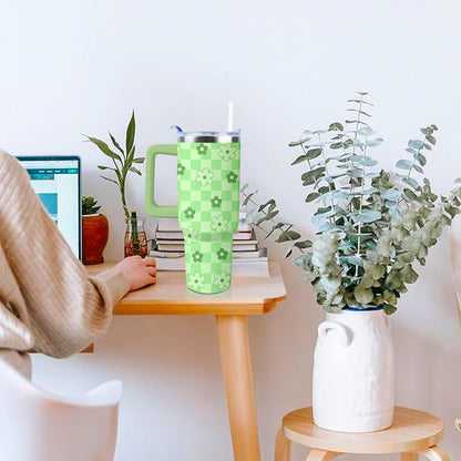 40 oz Tumbler with Handle and Straw Lid Leak Proof | You're Awesome Inspirational Mother's Day Birthday Gifts for Women Men Coworker Friends | Stainless Steel Cup Dishwasher Safe
