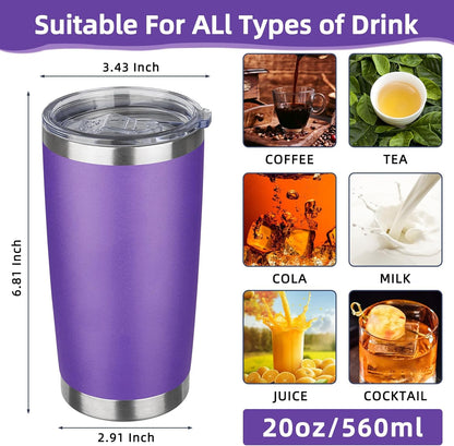 20oz Tumbler with Lid Stainless Steel Insulated Tumblers Travel Coffee Tumbler Bulk Double Wall Vacuum Insulated Water Cup Gifts for Christmas Women Men Her Him Home Office(Navy Blue, 1pack)