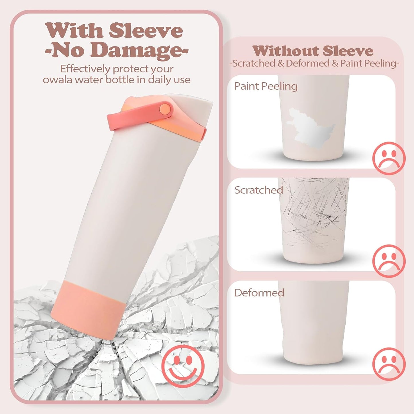 2PCS Silicone Boots for Owala 30oz & 40oz FreeSip Sway Bottles & Tumblers – Non-Slip, Scratch-Resistant, Stability Enhancer for Owala Accessories (Eucalyptus Green) - Colors A