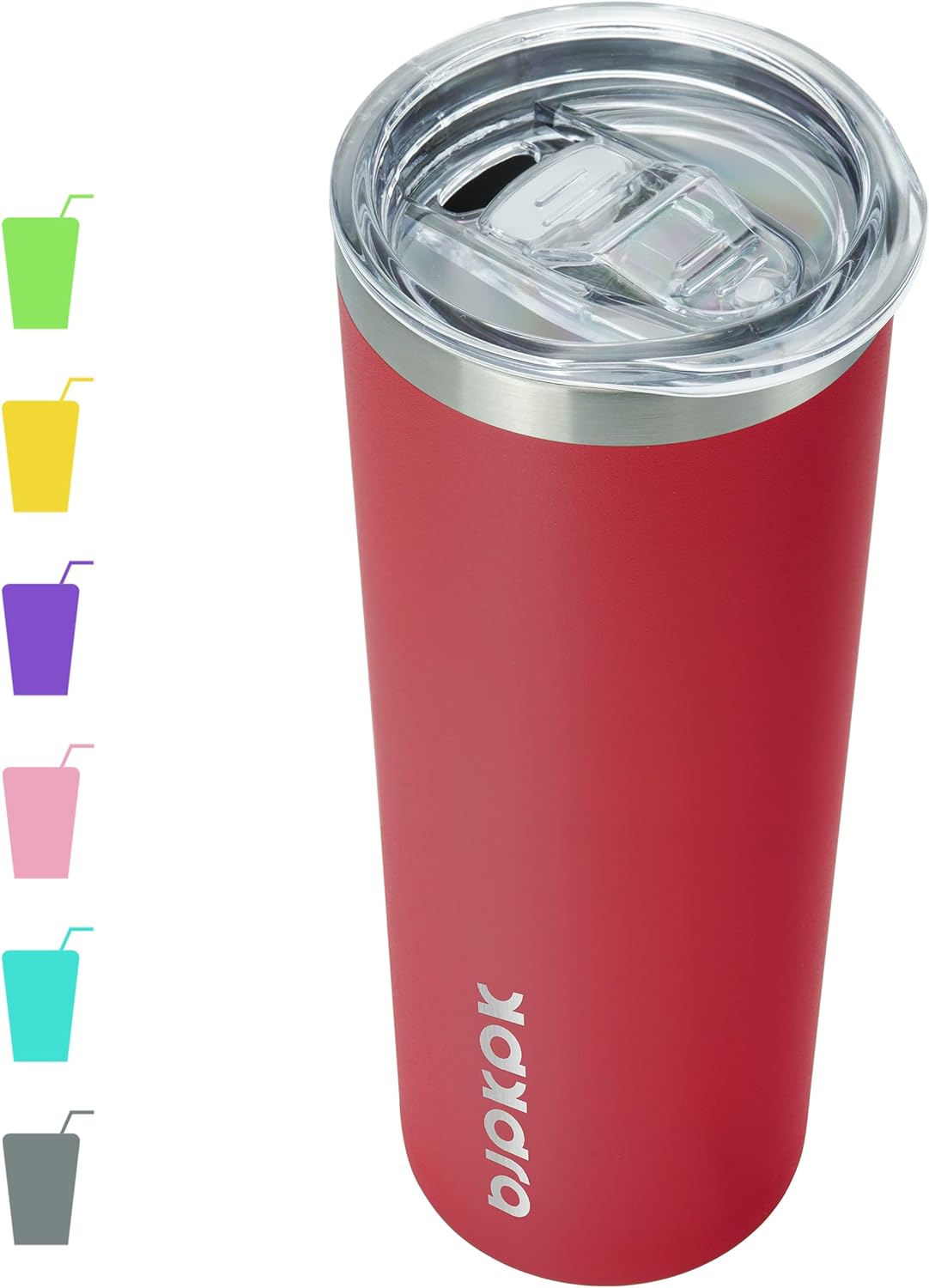BJPKPK Skinny Tumbler with Lid 20 oz Stainless Steel Vacuum Insulated Double Wall Travel Coffee Water Tumblers Cup,White