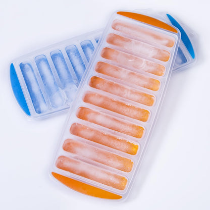 Ozera 4 Pack Ice Cube Trays, Narrow Water Bottle Ice Cube Tray Stick, Silicone Ice Trays for Freezer with Easy Push and Pop Out Material, Ideal for Sports and Water Bottles