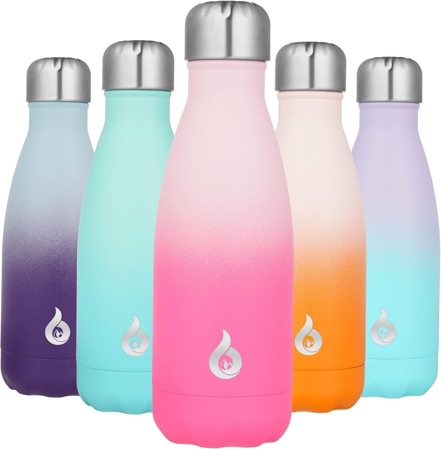 BJPKPK Insulated Water Bottle 12oz Small Stainless Steel Water Bottles Reusable Metal Thermal Keep Cold and Hot,Dreamy Purple - Colors B