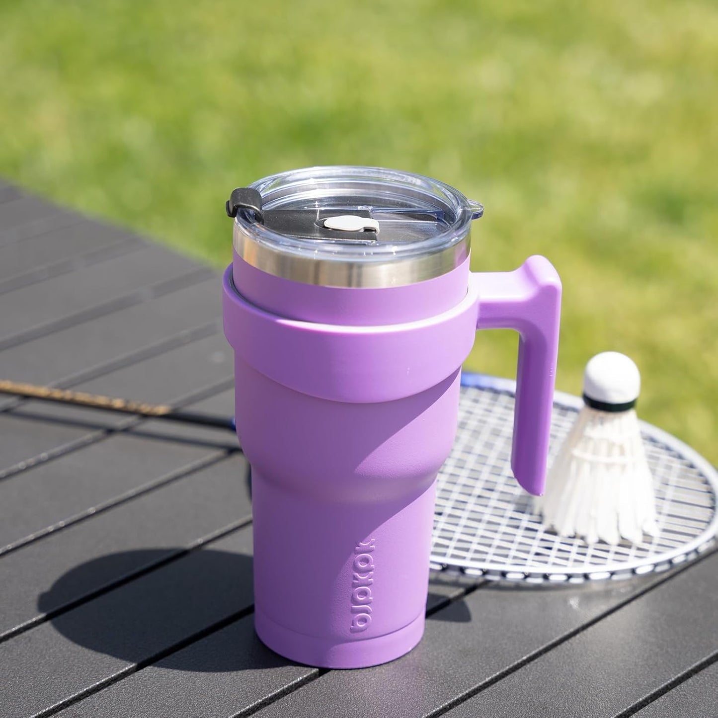 BJPKPK Tumbler With Handle And Straw Lid 40 oz Stainless Steel Insulated Coffee Tumbler Cups For Home, Office or Car,Turquoise