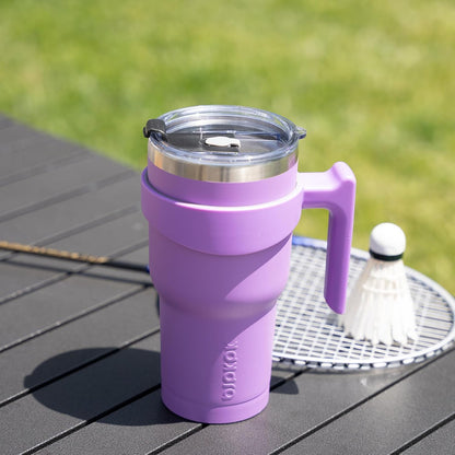 BJPKPK Tumbler With Handle And Straw Lid 40 oz Stainless Steel Insulated Coffee Tumbler Cups For Home, Office or Car,Turquoise