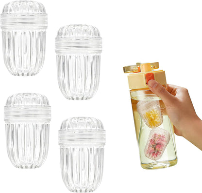 2-Pack Fruit Infuser Inserts for Wide Mouth Water Bottles, Leak-Proof Herb & Tea Strainer, BPA-Free Reusable Diffuser Compatible with 32-40oz Tumblers (Ice Cube Compatible) ﻿