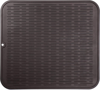 MicoYang Silicone Dish Drying Mat for Multiple Usage,Easy clean,Eco-friendly,Heat-resistant Silicone Mat for Kitchen Counter,Sink,Bar,Bottle,or Cup Green M 17 inches x 6 inches