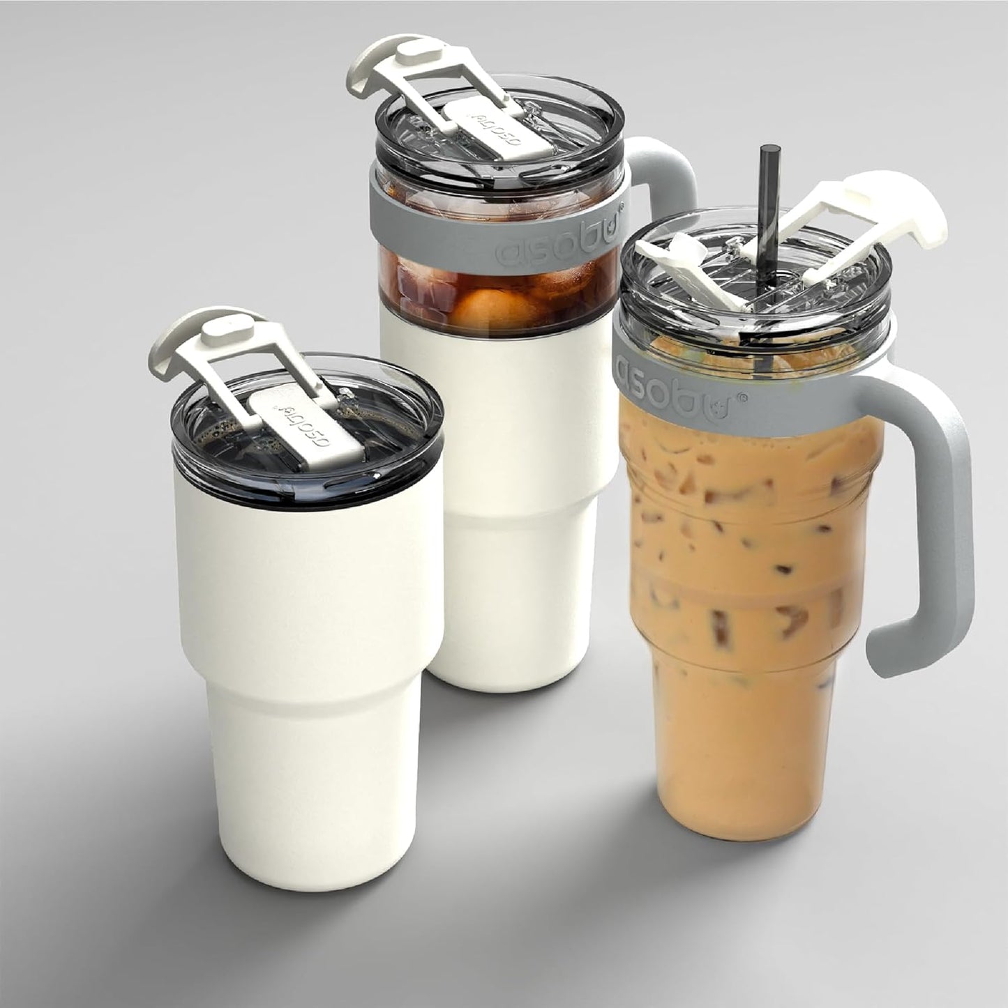 asobu Ultimate Ceramic Travel Mug, 12oz Insulated Stainless Steel Coffee Cup with Handle & Splash-Resistant Lid, Ceramic Lined for Pure Taste, BPA-Free, Double-Wall Vacuum for Hot Drinks