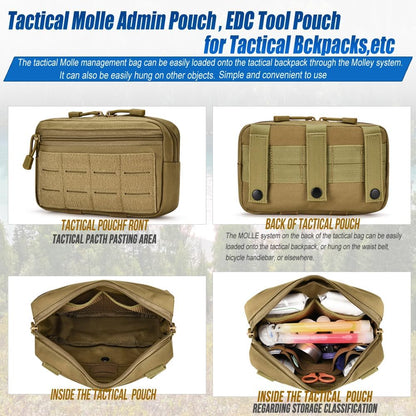 Upgraded Tactical Drawstring Molle Water Bottle Holder Tactical Pouches