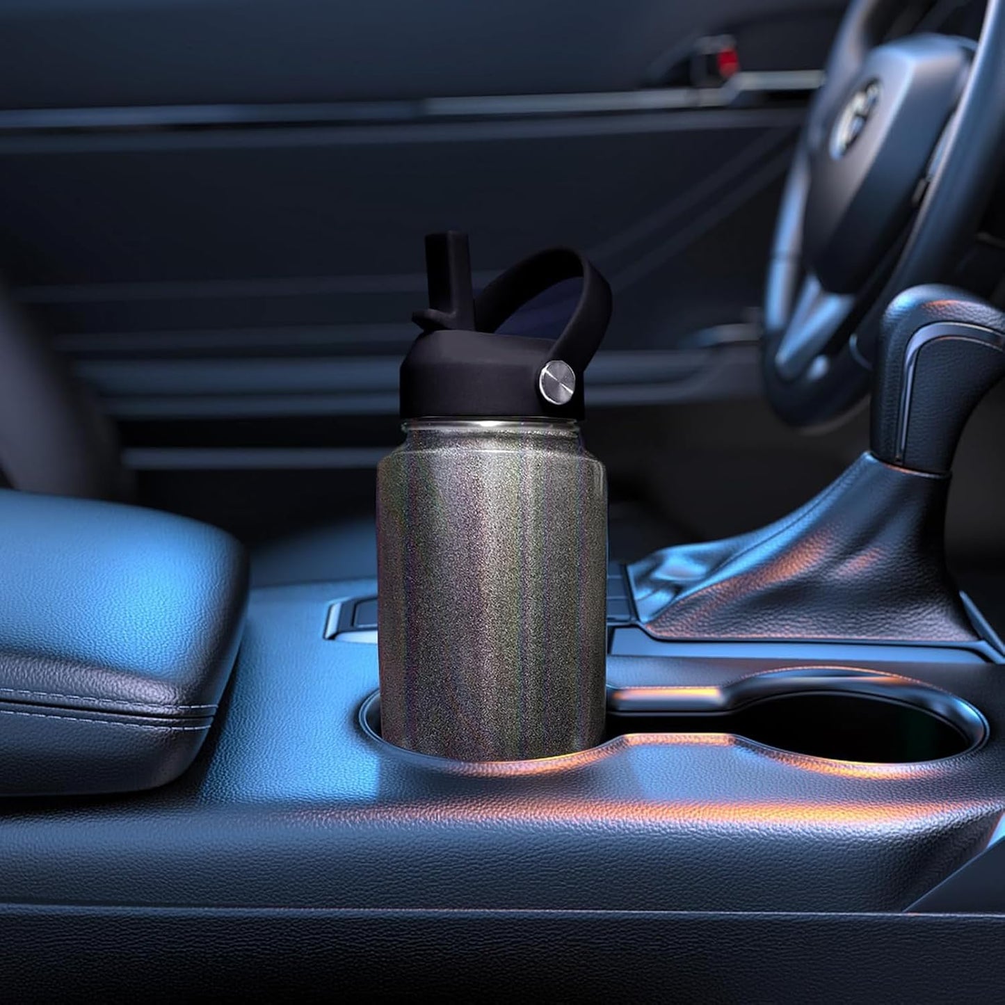 SENDESTAR 40oz Water Bottle Wide Mouth Stainless Steel Vacuum Insulated Double Wall with Straw Lids Fit in Any Car Cup Holder