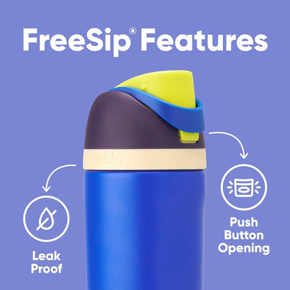 Owala FreeSip Insulated Stainless Steel Water Bottle with Straw, BPA-Free Sports Water Bottle, Great for Travel, 32 Oz, Denim