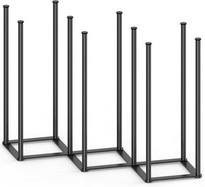 Foldable Baby Bottle Drying Rack-10 Poles Water Bottle Organizer for Cups,Travel Mugs,Silicone Bags- Collapsible Stainless Steel Bottle Rack Dryer (Gray)