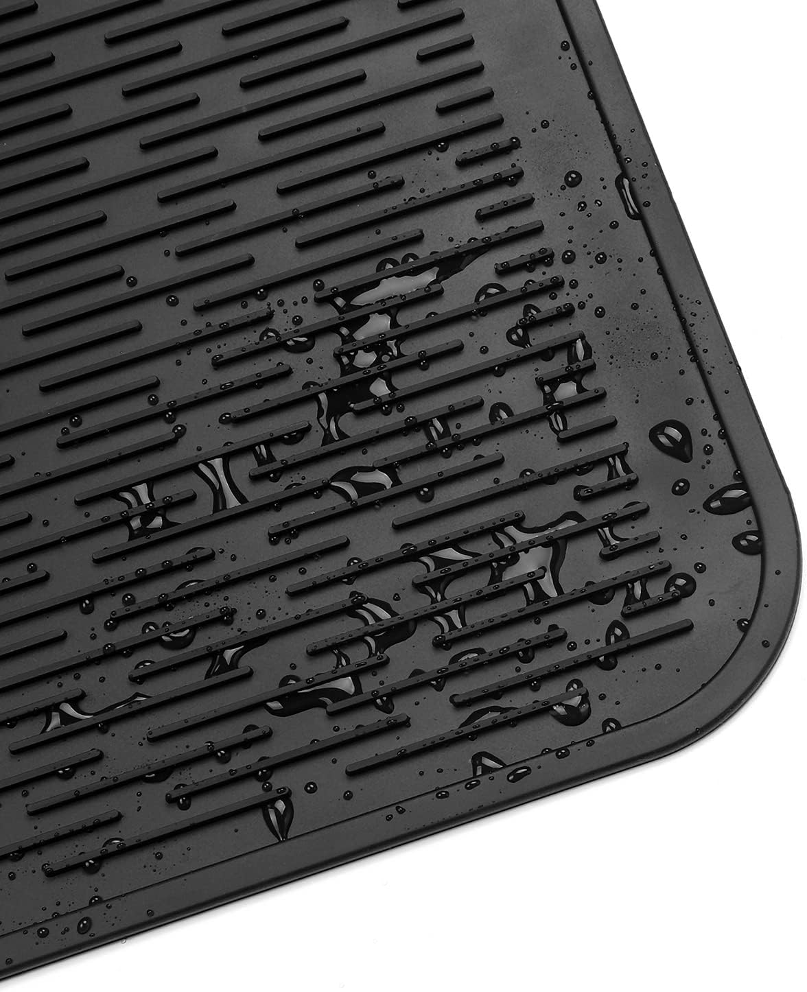MicoYang Silicone Dish Drying Mat for Multiple Usage,Easy clean,Eco-friendly,Heat-resistant Silicone Mat for Kitchen Counter,Sink,Bar,Bottle,or Cup Green M 17 inches x 6 inches