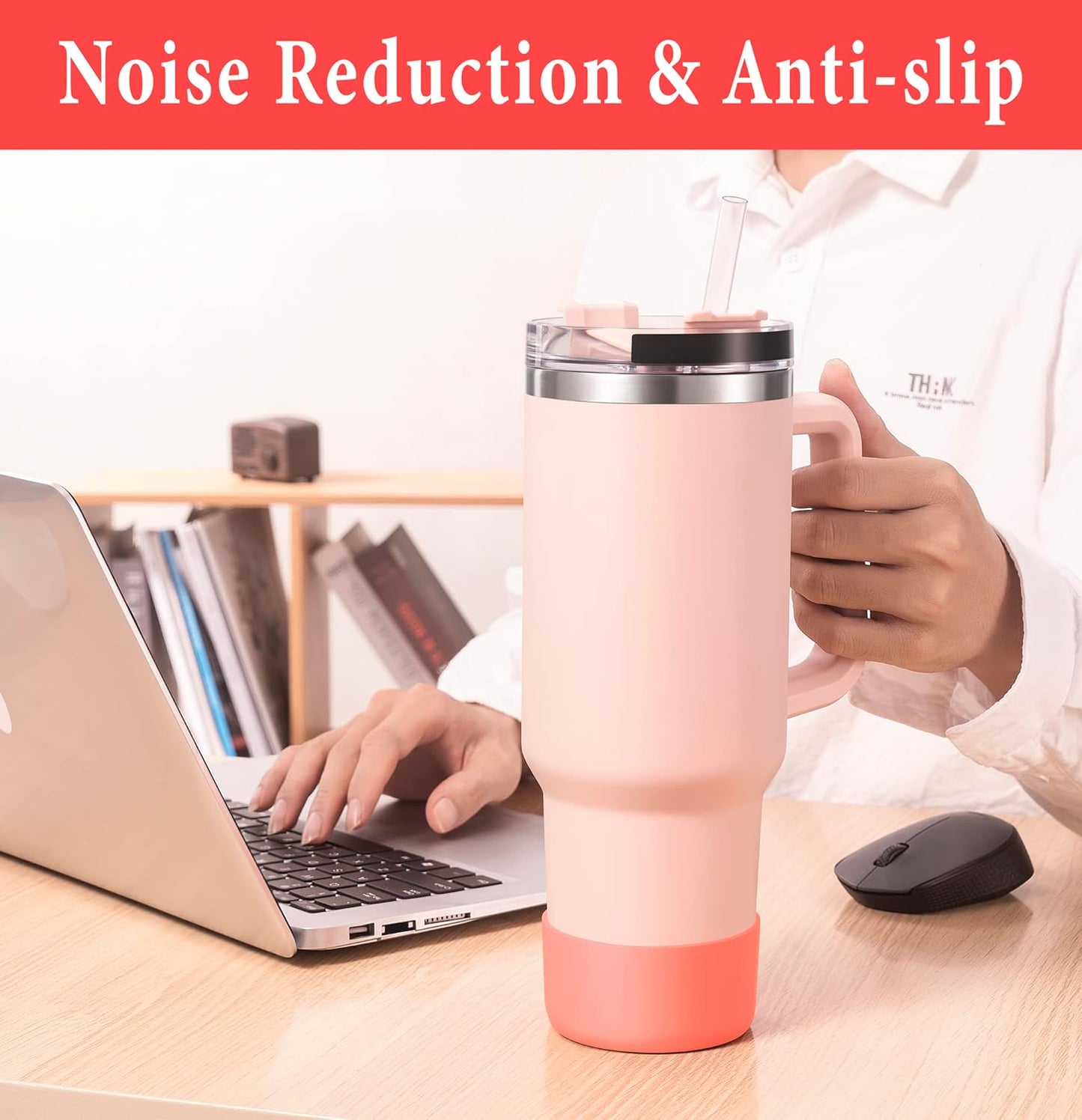 KTKUDY 2Pcs Silicone Boot for Stanley Quencher Tumbler 30 oz 40 oz & IceFlow 20 oz 30 oz & Fit Owala Freesip Water Bottle & Fit Hydro Flask & More - Cup Bottom Accessories Fit Stanley Cup