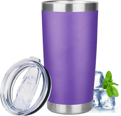 20oz Tumbler with Lid Stainless Steel Insulated Tumblers Travel Coffee Tumbler Bulk Double Wall Vacuum Insulated Water Cup Gifts for Christmas Women Men Her Him Home Office(Navy Blue, 1pack)