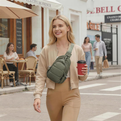 TOPEAST Sling Bag for Women, Anti-Theft Crossbody Bag with RFID Blocking & Water Bottle Holder for Travel, Water-resistant