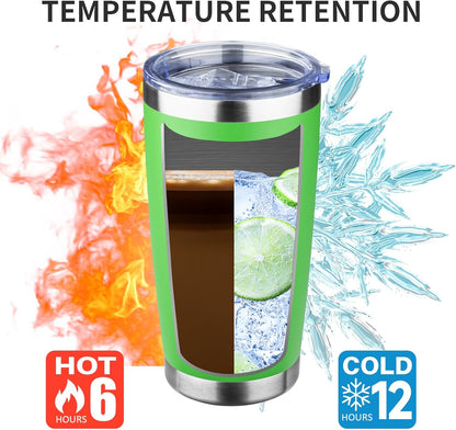 20oz Tumbler with Lid and Straw Double Wall Powder Coated Vacuum Insulated Coffee Tumbler Stainless Steel Insulated Travel Coffee Mug Spill-Proof Thermal Cup for Hot and Cold Beverage,Black