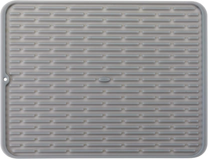OXO 1372100 Good Grips Silicone Stemware Drying Mat, Gray