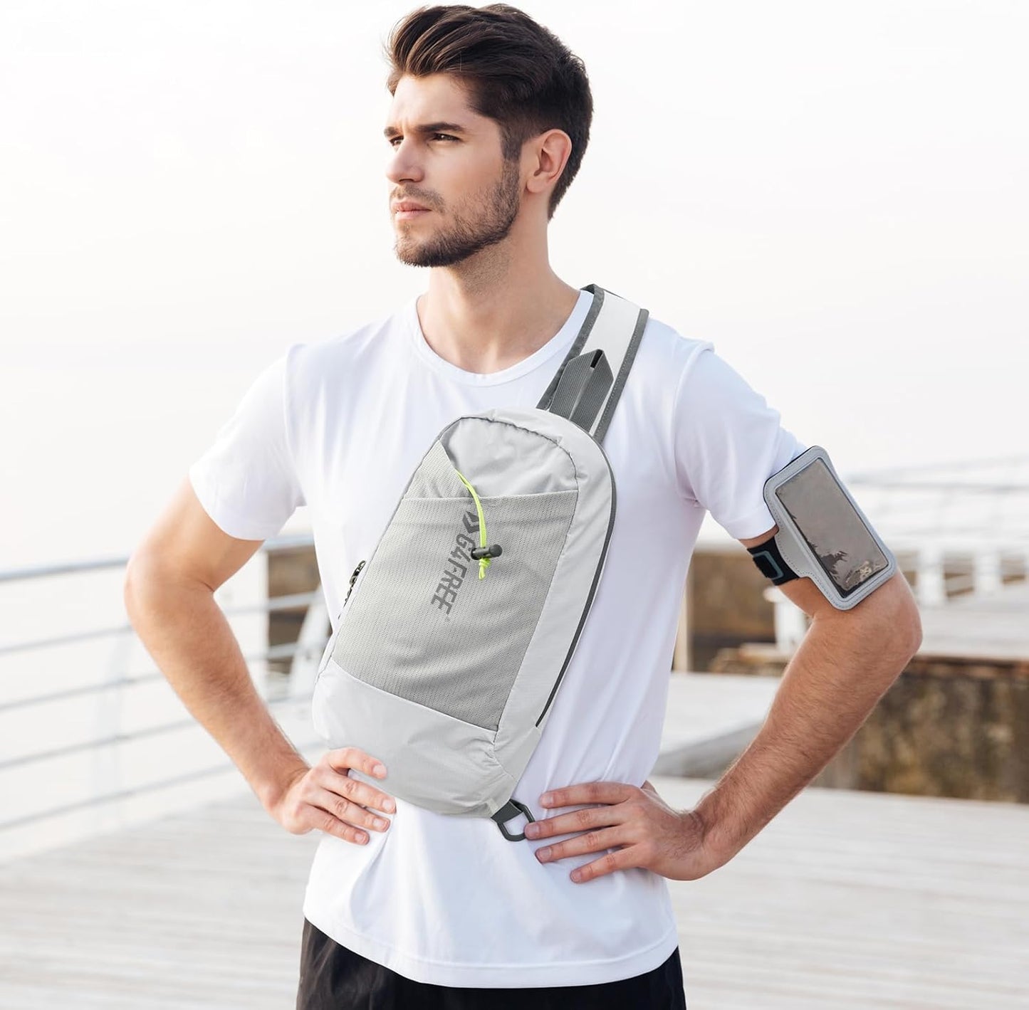 G4Free Sling Bag RFID Blocking Lightweight Crossbody Backpack Chest Shoulder Bag for Travel Sports Running