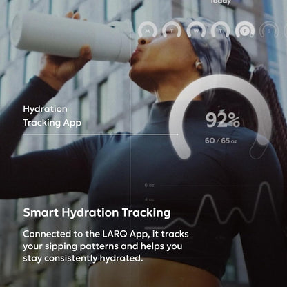 LARQ PureVis 2 Self Cleaning Water Bottle - UV Water Purifier with Filter Straw, Smart App Hydration Tracking, Insulated Stainless Steel