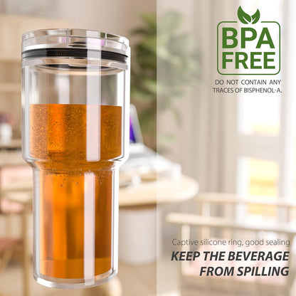 20 oz Tumbler Lid for YETI, 2 Pack Replacement Lids for YETI 20oz Tumbler & 10 oz Lowball, 10 oz Mug, Coffee Cup Covers with Magnetic Slider for Gift, BPA Free
