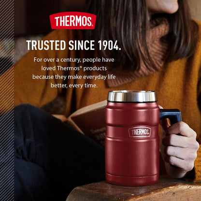 Thermos Stainless King 16 Ounce Coffee Desk Mug, Matte Steel
