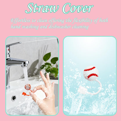 15Pcs Straw Toppers for Stanley Cup, Silicone 10mm Straw Cover Cap for Stanley 30 40oz Tumblers, Reusable Lid Accessories
