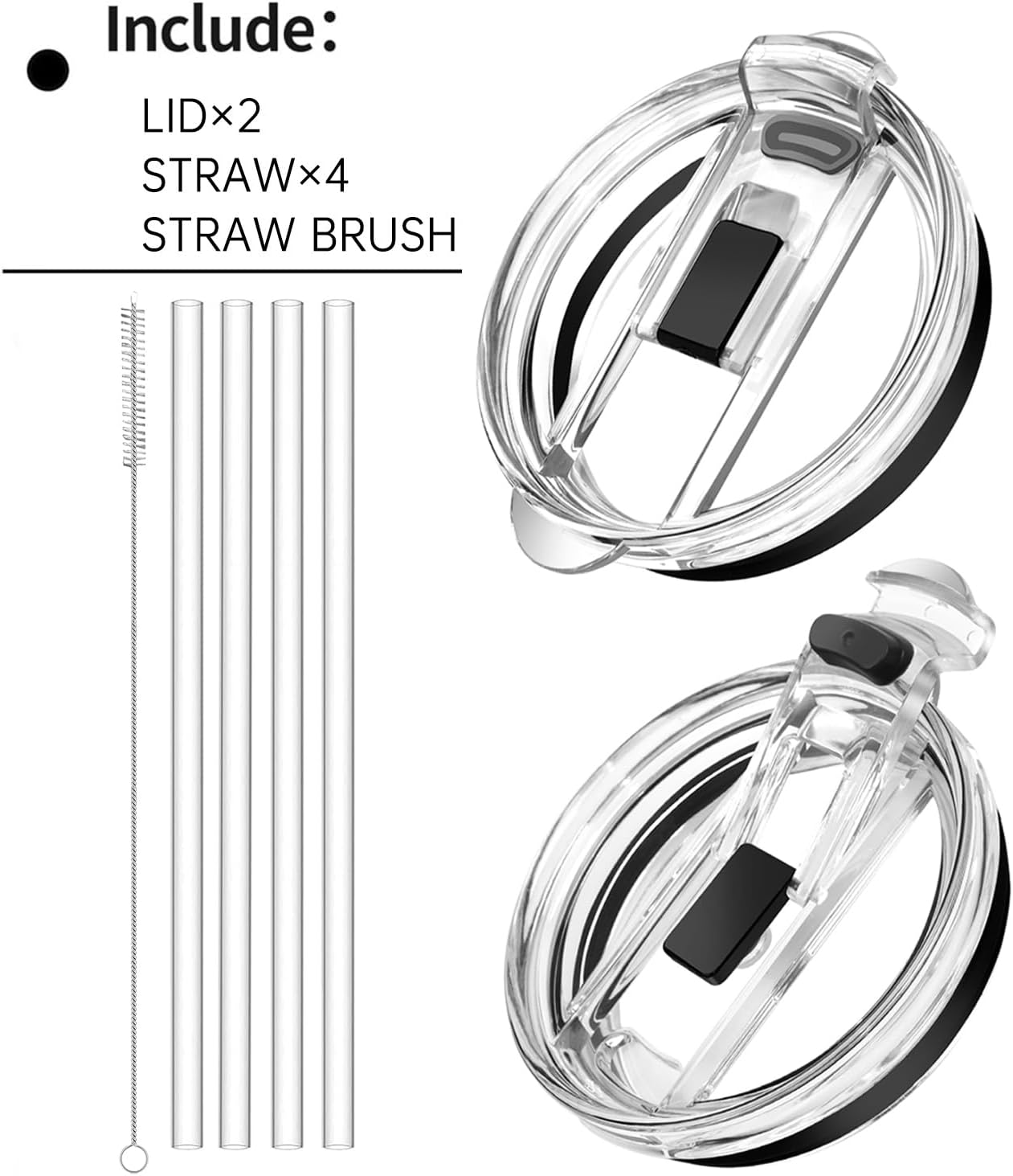 2Pack Replacement Lids Compatible With Reduce 50 oz 40 oz Tumbler, Replacement Straw for Reduce Tumbler, Leak Proof Perfect Fit, BPA Free.