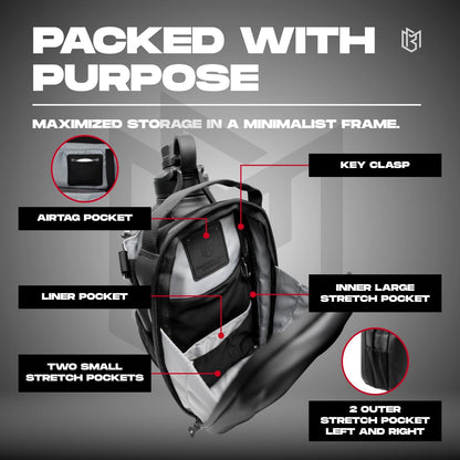 Magnetic Gym Bag for Men and Women – Sling Bottle with Magnetic Attachment | Water Bottle Holder, Gym Pouch, Crossbody Bag for Travel, Sports, Work, Fitness