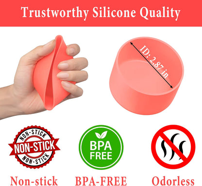 KTKUDY 2Pcs Silicone Boot for Stanley Quencher Tumbler 30 oz 40 oz & IceFlow 20 oz 30 oz & Fit Owala Freesip Water Bottle & Fit Hydro Flask & More - Cup Bottom Accessories Fit Stanley Cup