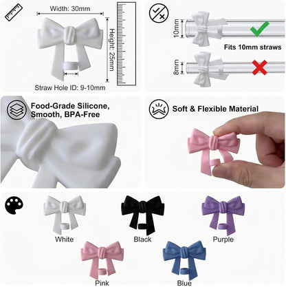 BTYHAOS Silicone Straw Caps for 10mm Tumblers | Reusable Dust-Proof Straw Toppers Compatible with Stanley 30oz & 40oz Tumblers (Purple Flower 3pc)