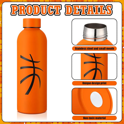6 Pcs Softball Team Gifts Water Bottles Bulk 17 oz Softball Party Favors Decorations Stainless Steel Sports Tumblers with Bow Vacuum Insulated Reusable Leakproof Bottles for Birthday Father