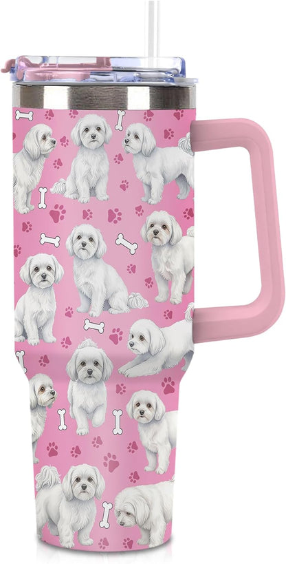 Beagle Gifts for Women Men, 40oz Stainless Steel Insulated Tumbler Travel Cup Mug, Funny and Unique Beagle Gifts for Dog Lover - Colors B